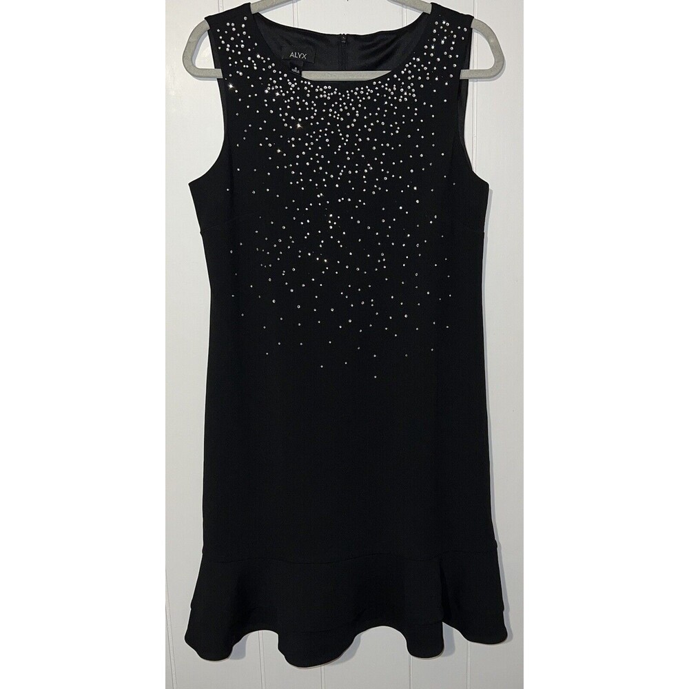 Alyx Black Evening / Cocktail Dress With Rhinestones Sleeveless -Size 8 NWOT